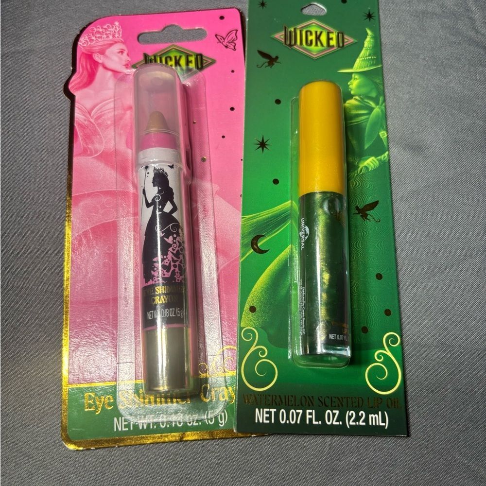 Wicked Eye Shadow Crayon and Lip Oil Set - Silver and Yellow